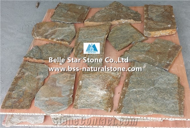 Rustic Quartzite Irregular Random Flagstone Pavers,Crazy Wall Stone