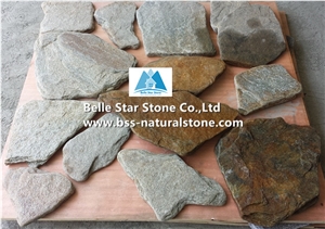 Rustic Quartzite Irregular Random Flagstone Pavers,Crazy Wall Stone