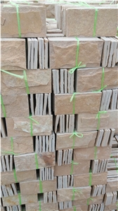 Cream Quartzite Wall Tiles Split Face, Wall Corner