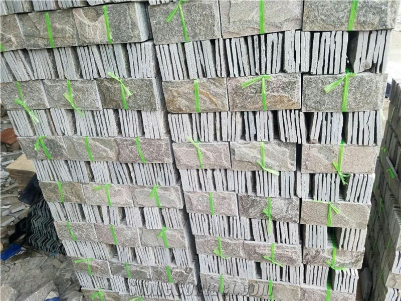 Grey Quartzite Wall Tiles Split Face, Wall Corner