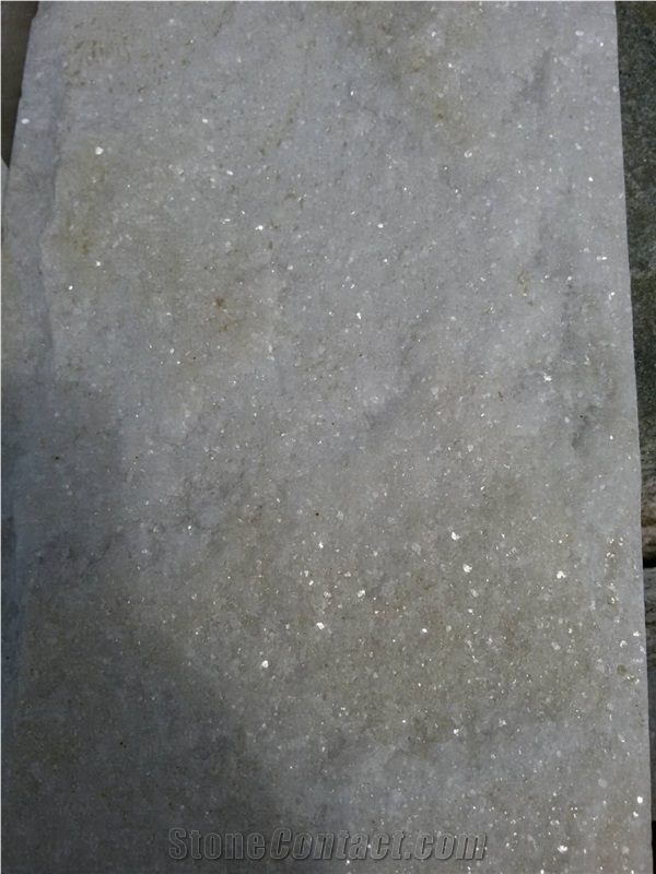 Natural White Off White Quartzite Wall Tiles Split Face