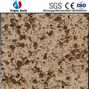 Artificial Golden Autumn Quartz Engineered Slabs,Tiles for Countertop