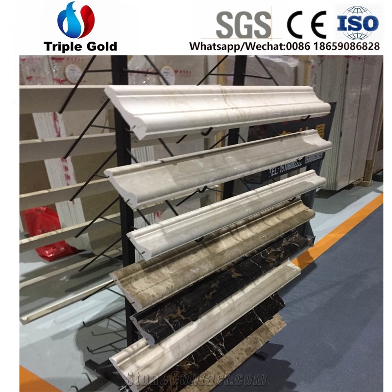 Guangxi White Marble Border Deos Skirtings Line Interior