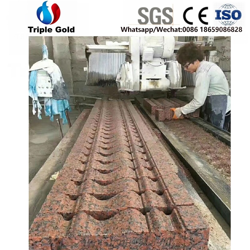 Red Granite Balustrade,Handcraft Stair Railings and Handrails