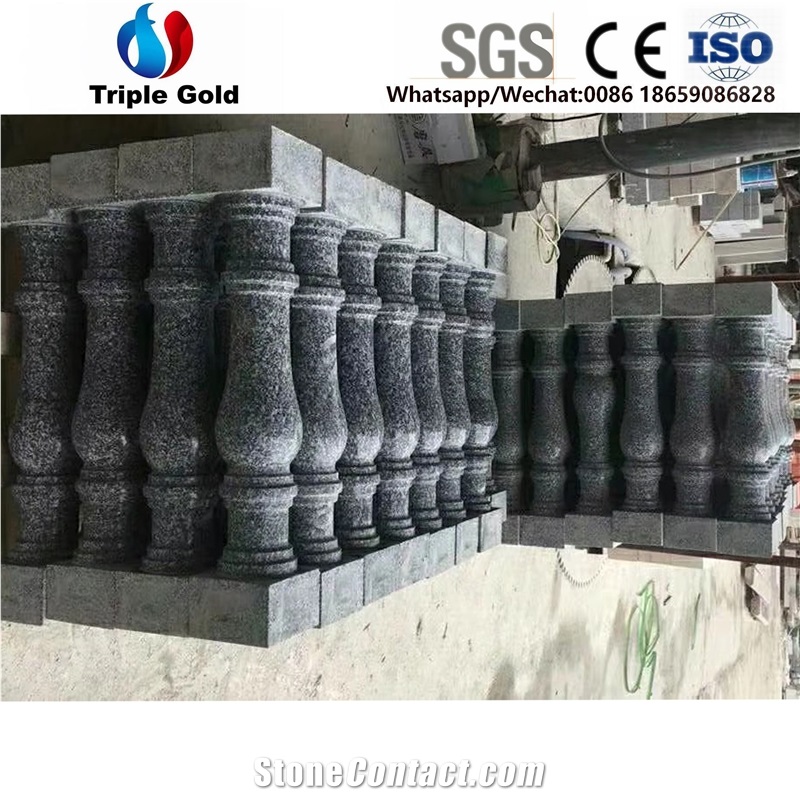 Red Granite Balustrade,Handcraft Stair Railings and Handrails