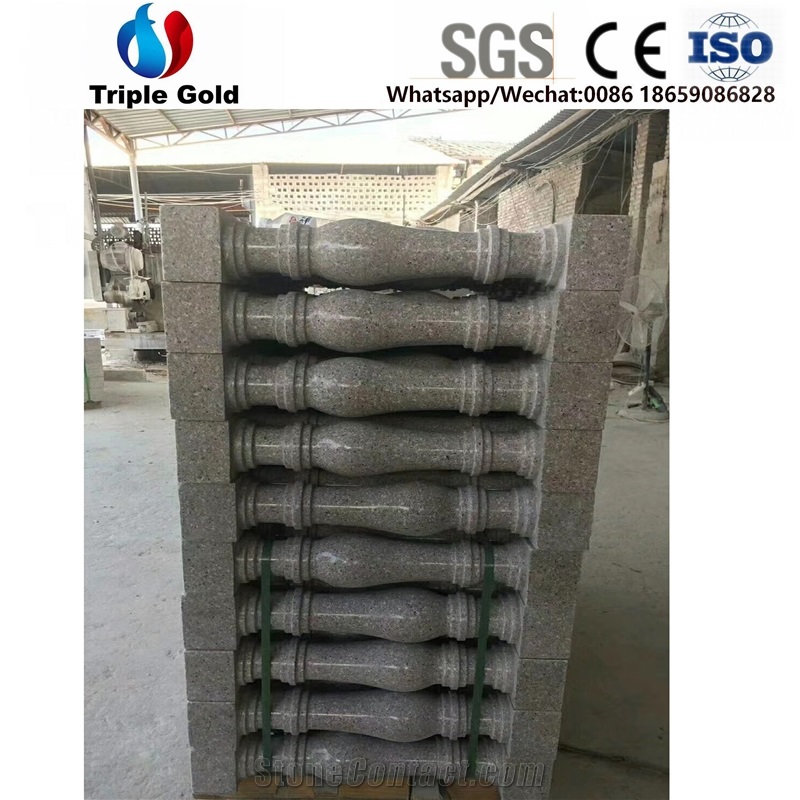 Red Granite Balustrade,Handcraft Stair Railings and Handrails