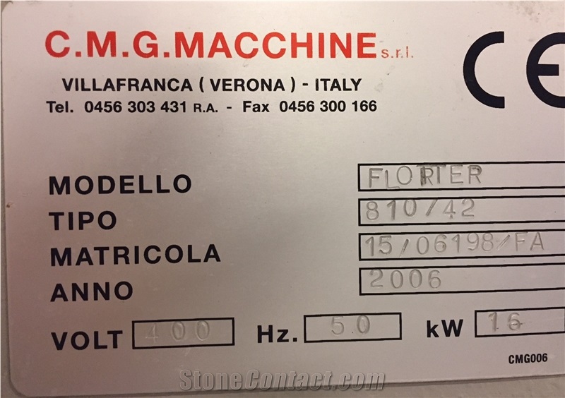 CMG Macchine Flotter 2006 Secondhand Machine, Used Multi Edge Polishing Machine