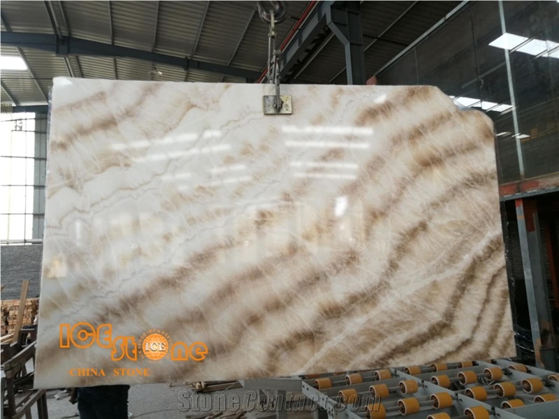 Chinese Beige Onyx Slabs & Tiles
