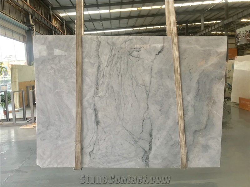 Dorian White Marble Greece Everest White Polished Slab&Tiles Project