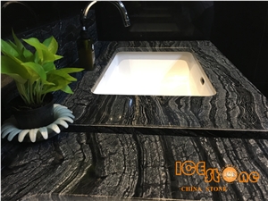 Silver Wave, Kenya Black Marble Vanity Tops Silver Wave, Kenya Black Marble Vanity Tops