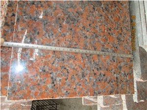 Chinese Red Granite Maple Red Granite Stair Treads Steps