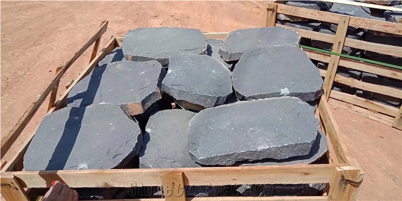 Good Price Zhangpu Black Basalt Paving Stone Irregularly Shape