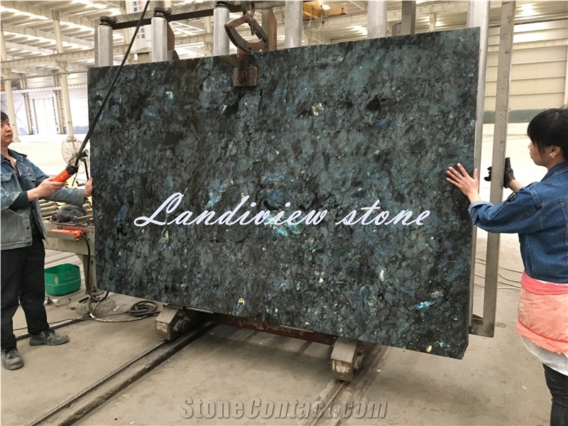 Labradorite Blue, Lemurian Blue, Peacock Blue Granite Tiles & Slabs
