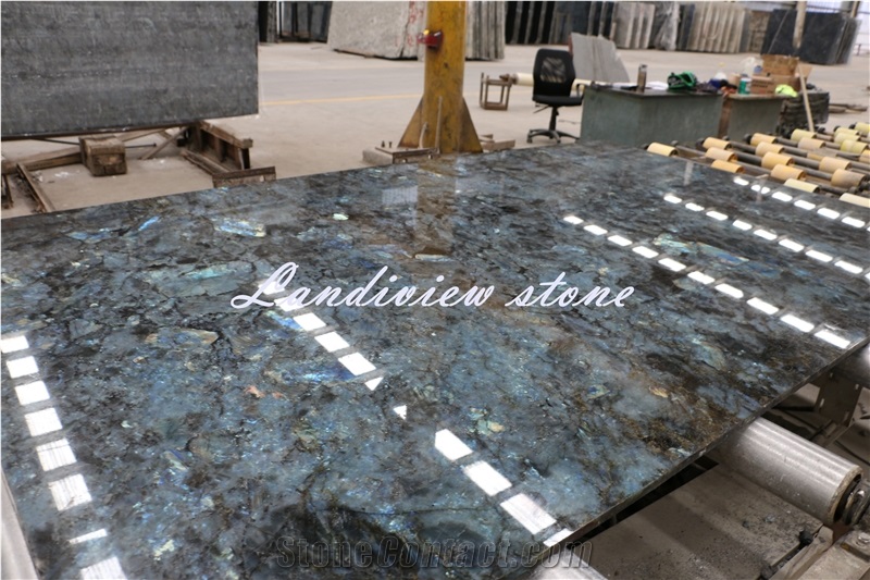 Labradorite Blue, Lemurian Blue, Peacock Blue Granite Tiles & Slabs