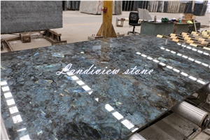 Labradorite Blue, Lemurian Blue, Peacock Blue Granite Tiles & Slabs