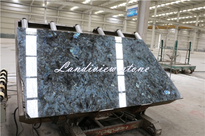 Labradorite Blue, Lemurian Blue, Peacock Blue Granite Tiles & Slabs