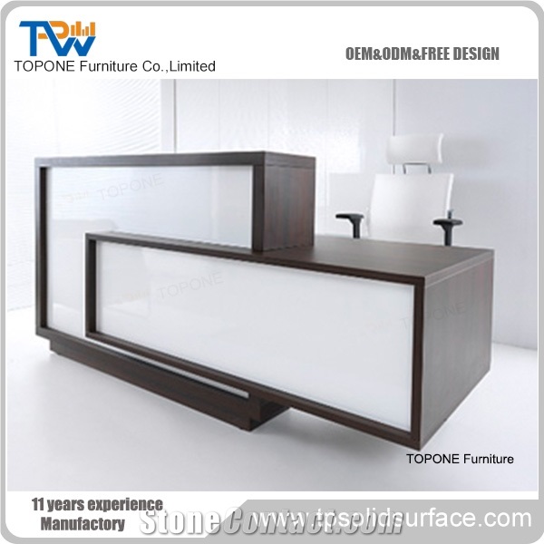 Acrylic Solid Surface Office Furniture Reception