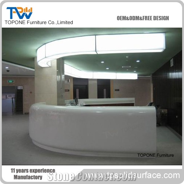 Acrylic Solid Surface Office Furniture Reception