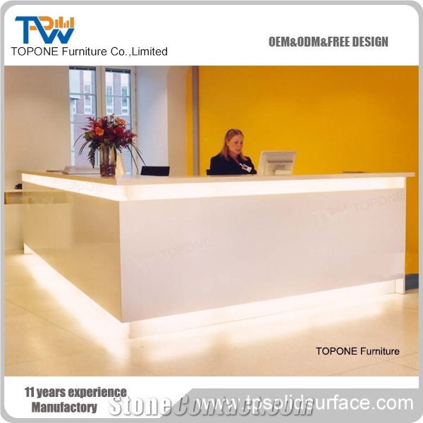 Acrylic Top Quality Customized Salon Reception Desk