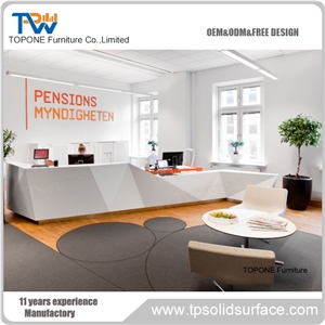 Acrylic Top Quality Customized Salon Reception Desk