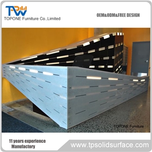 Acrylic Top Quality Customized Salon Reception Desk