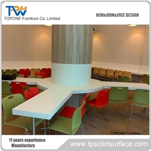 Artificial Marble Top Modern Fast Food Restaurant Table and Chairs