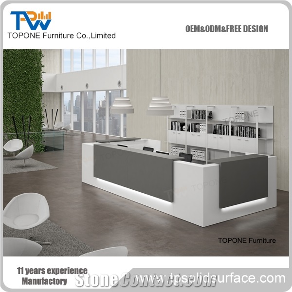 Modern Hotel Reception Counter,Solid Surface Table Tops
