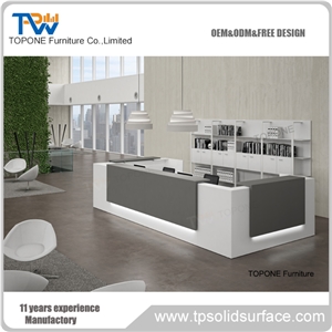 Modern Hotel Reception Counter,Solid Surface Table Tops