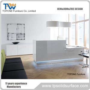 Modern Hotel Reception Counter,Solid Surface Table Tops