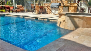 Walnut Travertine Pool Coping