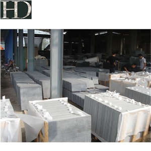 China G654 Dark Grey Granite Flamed G654 Granite Floor Tiles