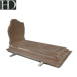 Monument Granite Headstones Maple Red Granite Tombstone for Poland