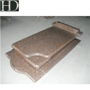 Monument Granite Headstones Maple Red Granite Tombstone for Poland