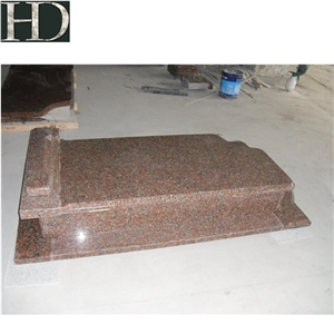 Monument Granite Headstones Maple Red Granite Tombstone for Poland