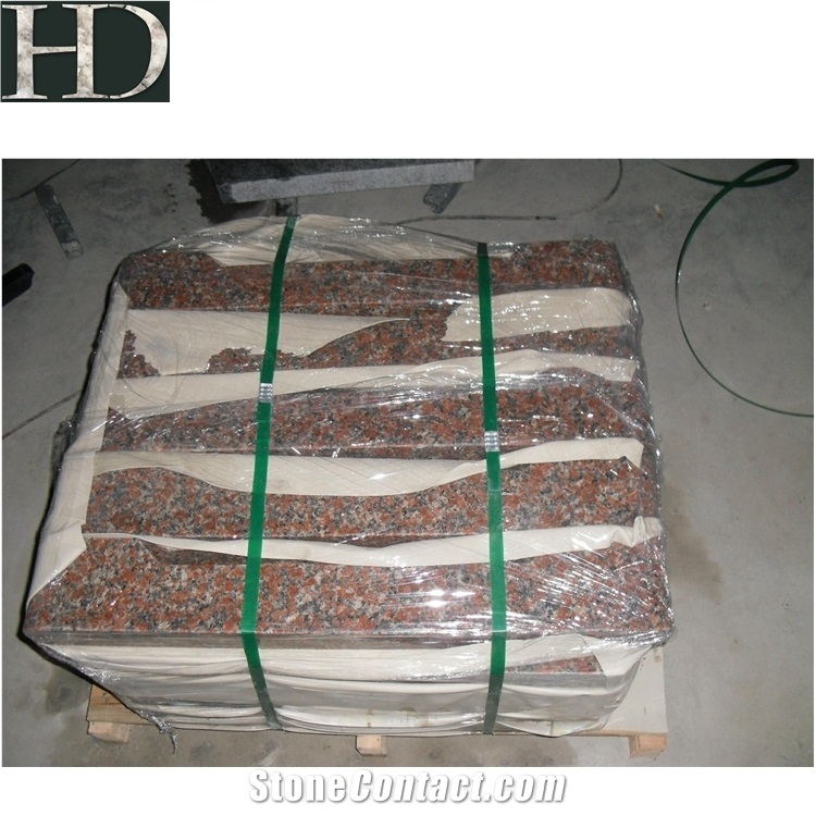 Monument Granite Headstones Maple Red Granite Tombstone for Poland