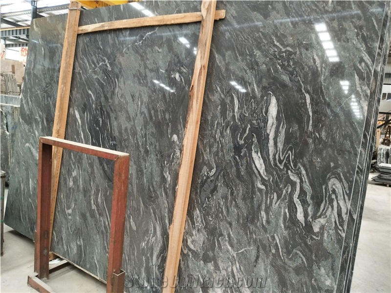 Multicolour Grain Green Grey Granite Slabs,Karcher Grey Granite Tiles
