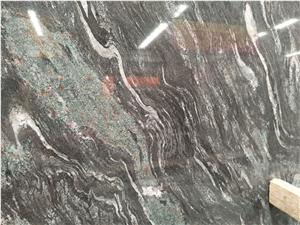 Multicolour Grain Green Grey Granite Slabs,Karcher Grey Granite Tiles