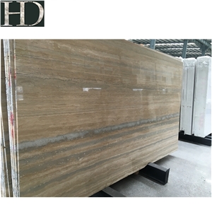 Top Quality Natural Stone Slab Italy Silver Grey Travertine Slab