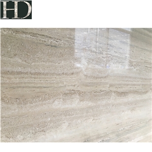 Top Quality Natural Stone Slab Italy Silver Grey Travertine Slab