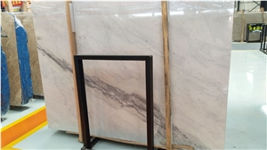 Venus White Marble Grey Veins White Marble Slab for Interior
