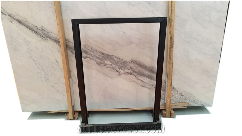 Venus White Marble Grey Veins White Marble Slab for Interior