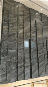 Chinese Black Wooden Marble Slab and Cut to Size