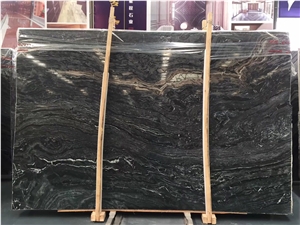 Classic Tea Tree Black Marble Slab ,Black Wooden Marble Slab