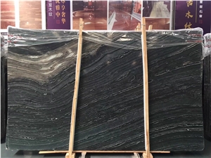 Classic Tea Tree Black Marble Slab ,Black Wooden Marble Slab