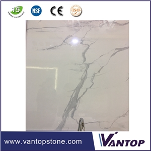 White Calacatta Prime Stone Slab Engineered Marble