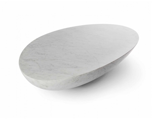 Bianco Carrara Marble Table Living Room Stone Furniture,Modern Style Tabletop