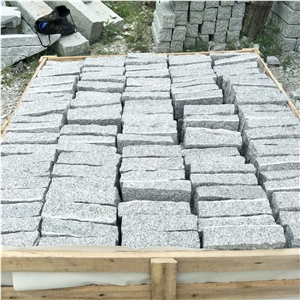 Bianco Crystal Grey Sesame G603 Granite Cube Stone Paver,Cobble Stone