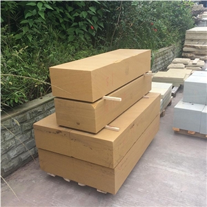 Chinese Natural Sandstone Blocks Gold Sandstone