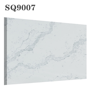 White Calacatte Artificial Quartz Stone with Solid Surface for Top