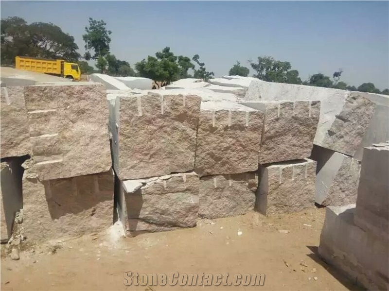 Jigawa Red Multicolour Granite Blocks